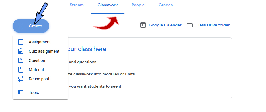 pilih tugas di google classroom